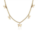 Vintage Multilayer Butterfly Necklace for Women Boho Jewelry Gift