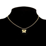 Vintage Butterfly Necklace Multilayer Pendant