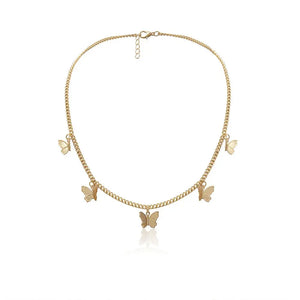 Vintage Multilayer Butterfly Necklace for Women Boho Jewelry Gift