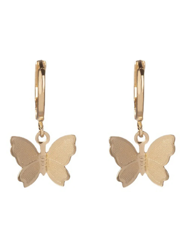 Vintage Multilayer Butterfly Necklace for Women Moon Star Charm Choker