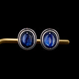 Vintage Natural Kyanite Stud Earring 925 Sterling Silver Jewelry