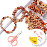 Vintage Big Hole Wood Beads Kit for DIY Jewelry