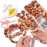 Vintage Big Hole Wood Beads Kit for DIY Jewelry