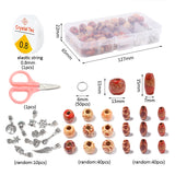 Vintage Big Hole Wood Beads Kit for DIY Jewelry