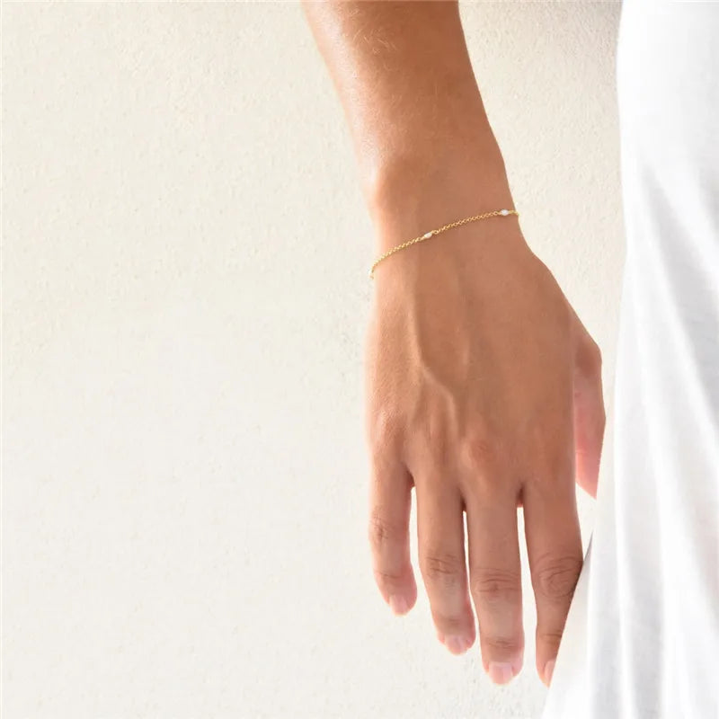 Vintage Freshwater Pearl Bracelet 14K Filled Boho Jewelry