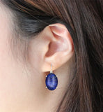 Vintage Lapis Lazuli Tiger Eye Claw Earrings