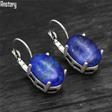 Vintage Lapis Lazuli Tiger Eye Claw Earrings