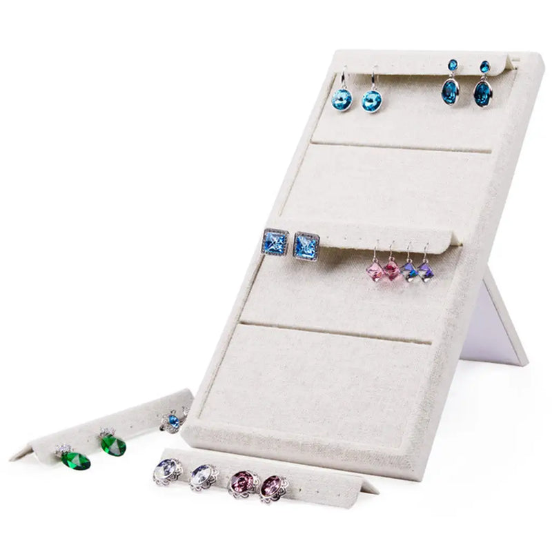 Vintage Linen Fabric 4-tier Ladder Display Stand Rack