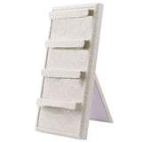 Vintage Linen Fabric 4-tier Ladder Display Stand Rack for Earrings Organizer