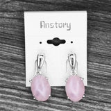 Vintage Natural Stone Claw Pendant Earrings