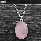 Vintage Natural Quartz Jades Amethysts Claw Pendant Necklaces Antique Silver