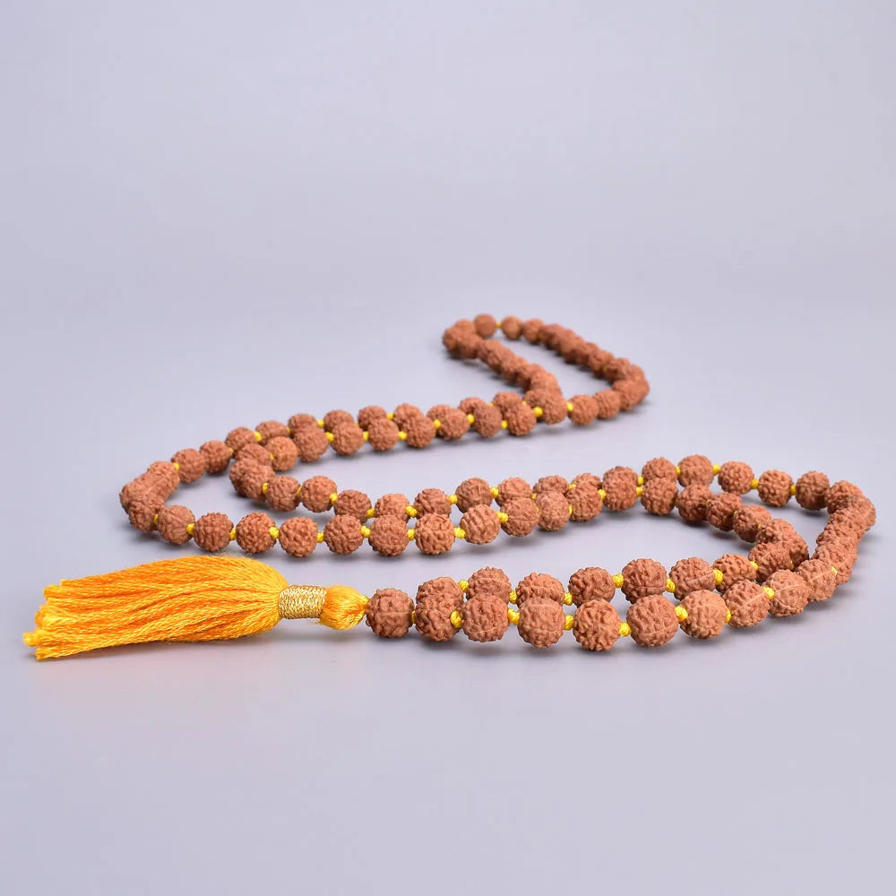 Vintage Rudraksha 108 JapaMala Necklace Men Buddhist Prayer Reiki Healing