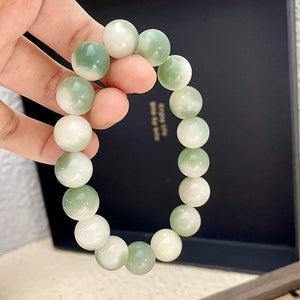 Vintage Natural Stone Bracelets Green Bead Charm Chain Boho Jewelry Gift