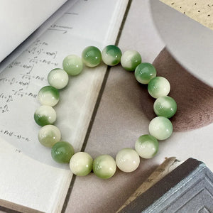 Vintage Natural Stone Bracelets Green Bead Charm Chain Boho Jewelry Gift