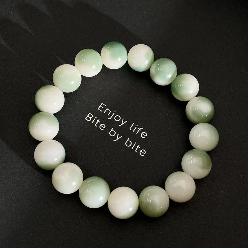 Vintage Natural Stone Bracelets Green Bead Charm Chain Boho Jewelry Gift