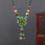 Vintage Natural Stone Pendant Necklace for Women