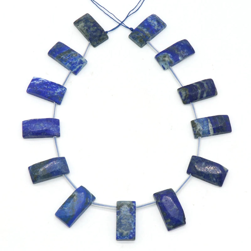 Faceted Lapis lazuli Cube Charms for Jewelry Making Diy