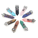 Vintage Natural Stone Pendant Sword Crystal Charms Accessories