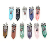 Vintage Natural Stone Pendant Sword Crystal Charms Accessories