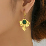 Geometric Steel Hoop Earrings for Women