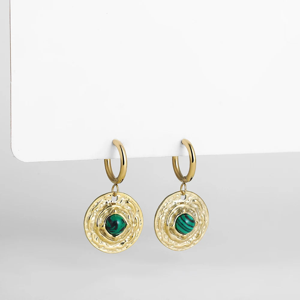 Geometric Steel Hoop Earrings for Women