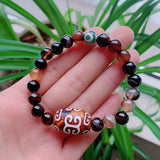 Vintage Natural Tibetan Dzi Agates Bracelets for Couples