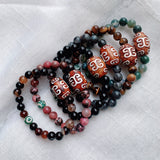 Vintage Natural Tibetan Dzi Agates Bracelets for Couples