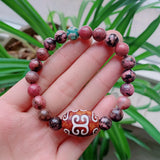 Vintage Natural Tibetan Dzi Agates Bracelets for Couples