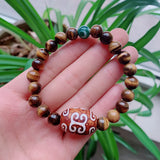 Vintage Natural Tibetan Dzi Agates Bracelets for Couples