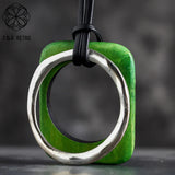 Vintage Necklace Big Women Long Rope Collar Pendant Chains Around the Neck