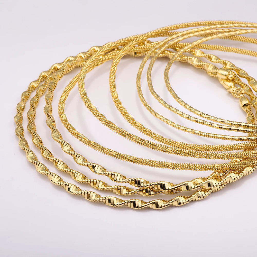 Vintage Chain Necklace Dubai Jewelry Lady Wedding Party Gift