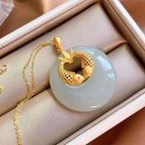 Vintage Ethnic Chinese Style Sterling Silver Gilding Necklace