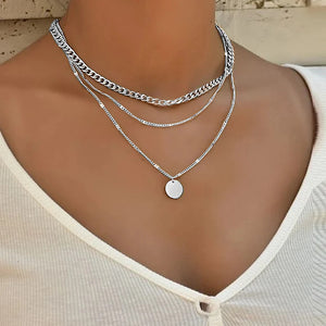 Vintage Necklace Layered Women's Jewelry Pendant