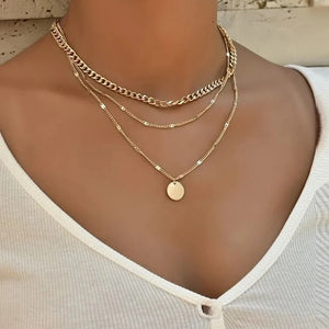 Vintage Necklace Women's Jewelry Layered Accessories