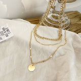 Vintage Necklace Layered Women's Jewelry Pendant