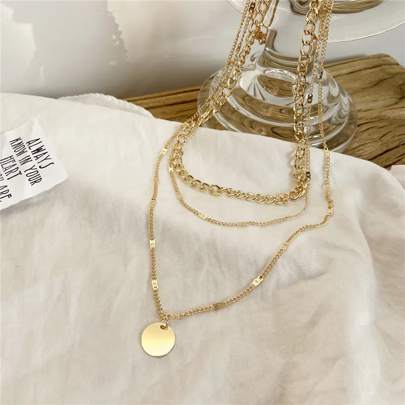 Vintage Necklace Women's Jewelry Layered Accessories