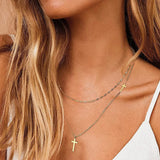 Vintage Double Layered Clavicle Chain Necklace for Women