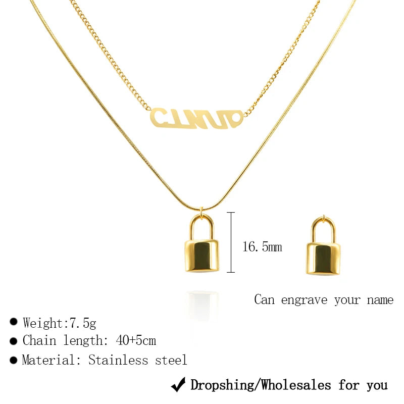 Vintage Double Layered Clavicle Chain Necklace for Women