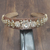 Vintage Crystal Flower Wedding Tiara Crown Headband Bride Hair Accessory