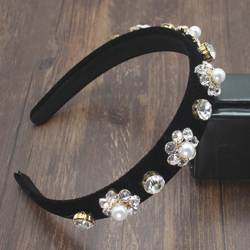Vintage Crystal Flower Wedding Tiara Crown Headband Bride Hair Accessory