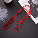 Vintage Boho Crystal Beads Long Necklace Women Kpop Tassel Sweater Chain