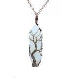 Vintage Opal Necklaces Set - Wire Crystal Moon Necklace