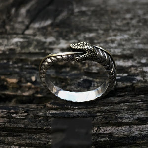 Vintage Snake Ring Men Jewelry Adjustable S925 Tail Finger Access