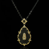 Vintage Palace 925 Silver Pendant Women's Sweater Chain