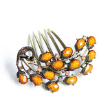 Vintage Peacock Hair Comb Antique Bronze Hair Clip Hairpins Headdress
