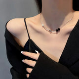 Vintage Pearl Crystal Flower Choker Necklace for Women