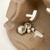 Vintage Pearl Earrings Little Bee Earrings Classic Charm Women's Pearl Jewelry