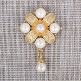 Vintage Pearl Flower Brooch Jewelry For Women/men