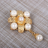 Vintage Pearl Flower Brooch Jewelry For Women/men