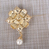 Vintage Pearl Flower Brooch Jewelry For Women/men